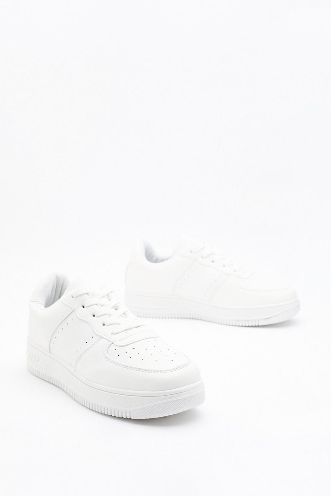 The Simple Life Faux Leather Lace-Up Sneakers image number 1