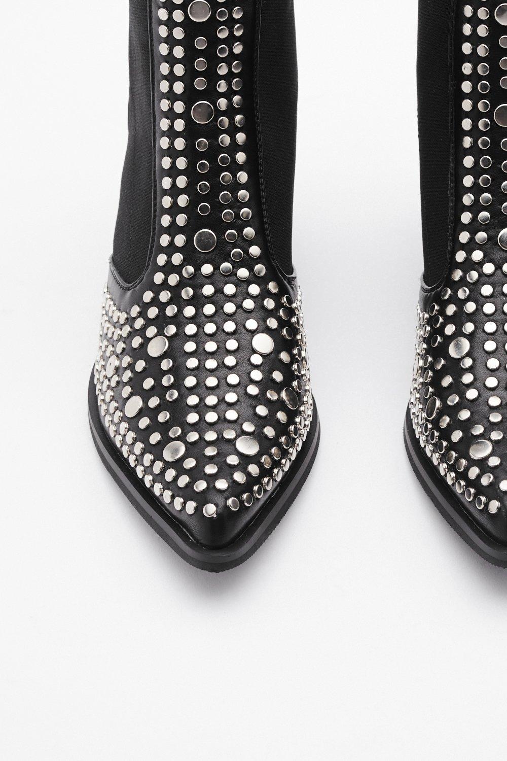 Nasty gal studded boots sale