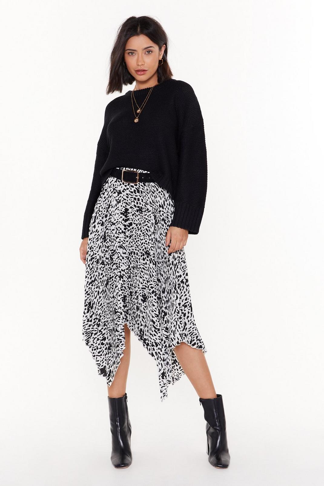 We're Everything You're Not Abstract Midi Skirt image number 1