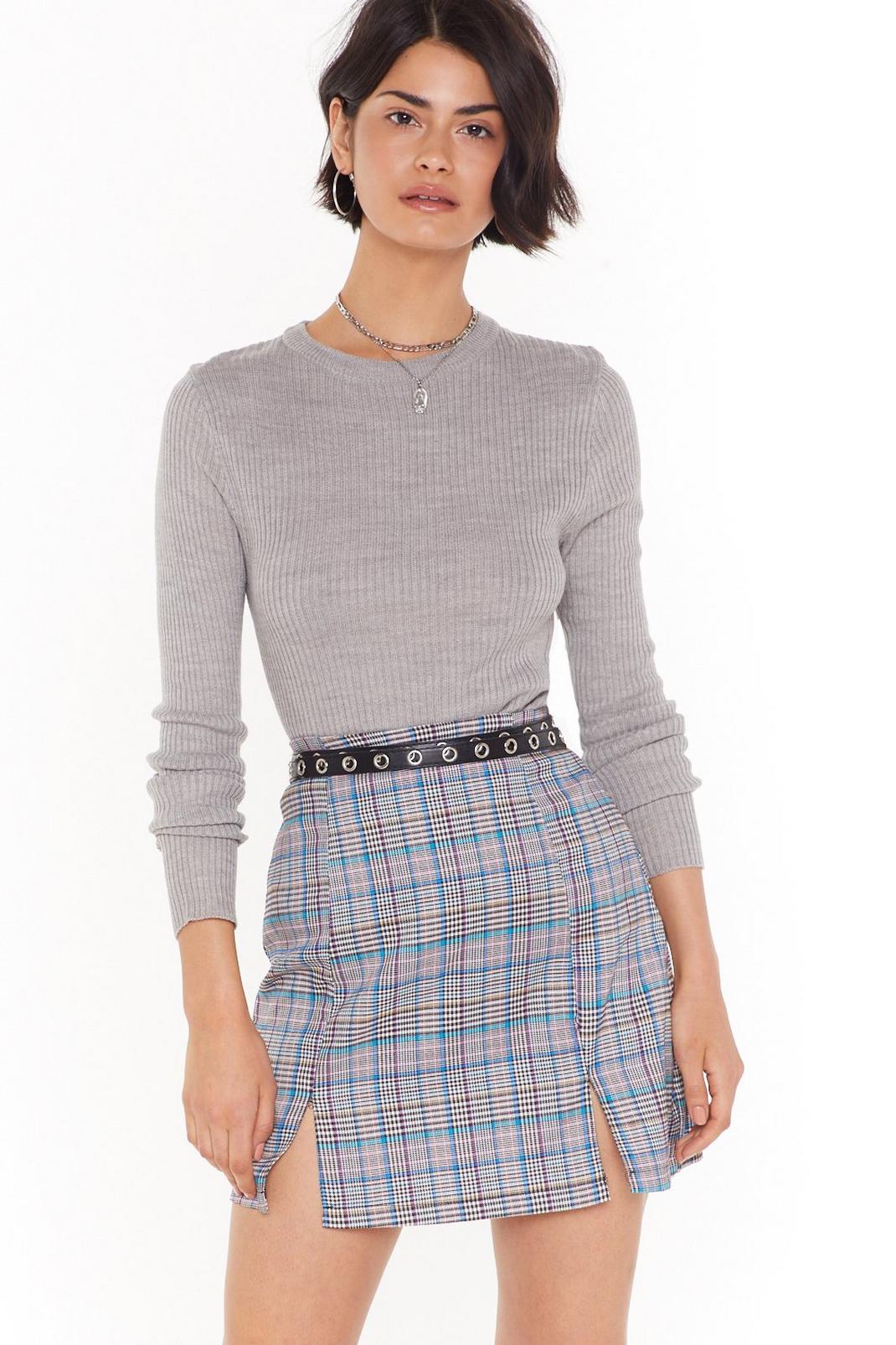 Check It off the List Plaid Mini Skirt image number 1