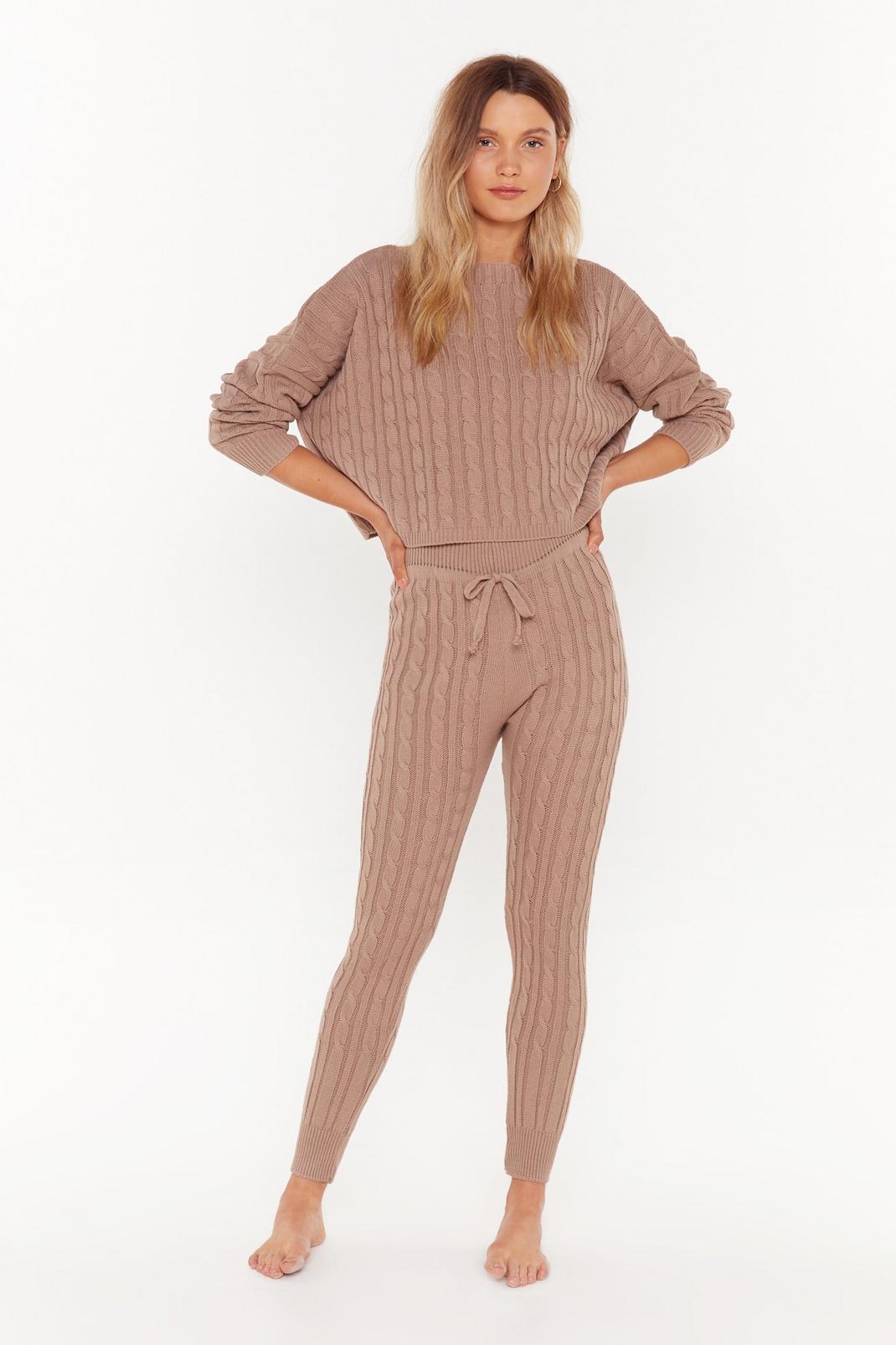 Knit's Not Going to Happen Jumper and Joggers Lounge Set image number 1