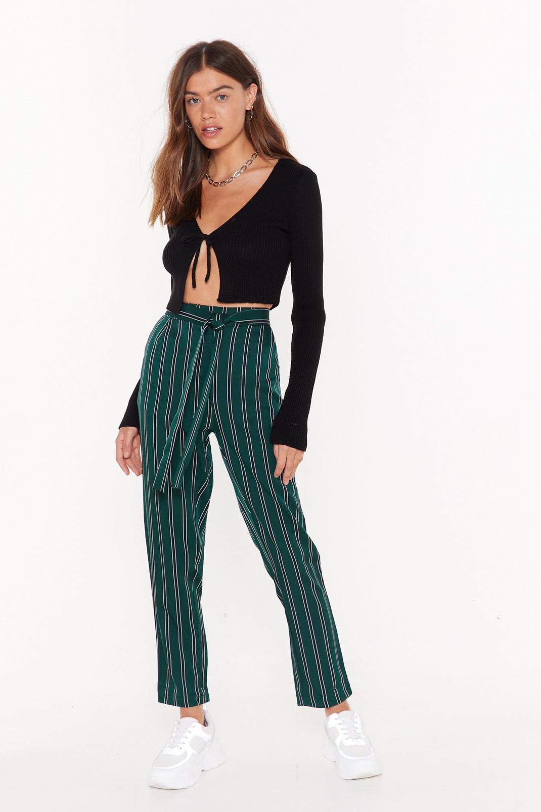 We're the Jealous Pinstripe Tapered Pants image number 1