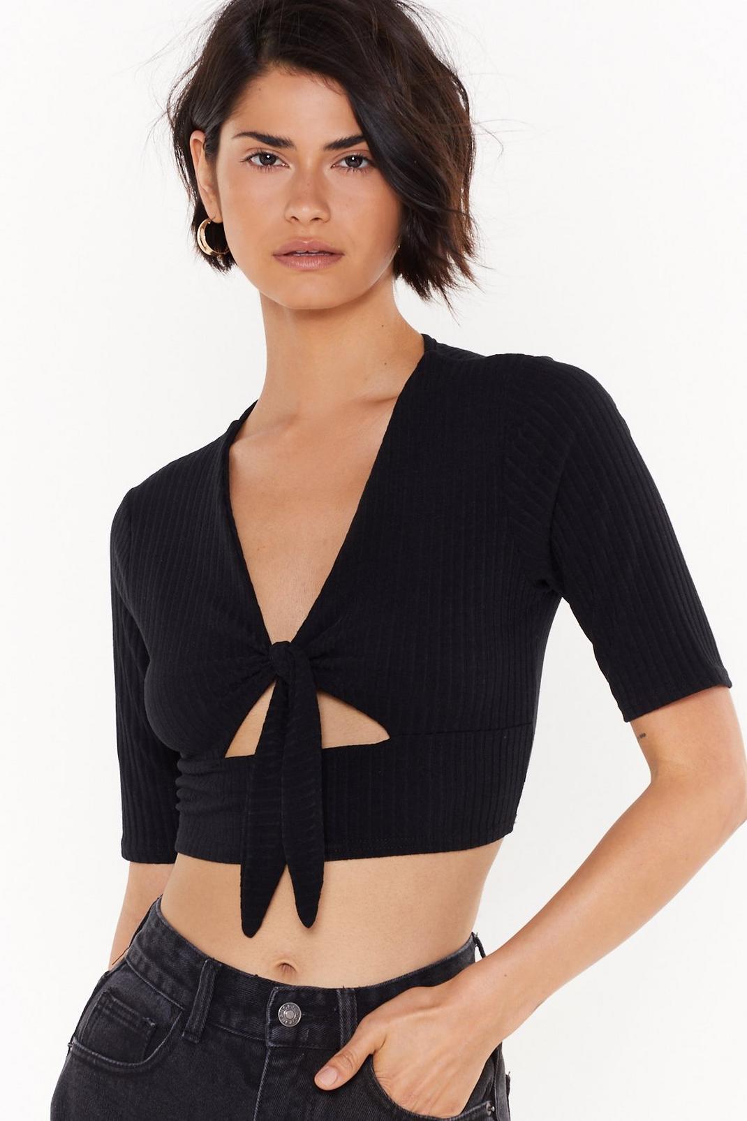 You're Cut-Out of This World Ribbed Crop Top image number 1