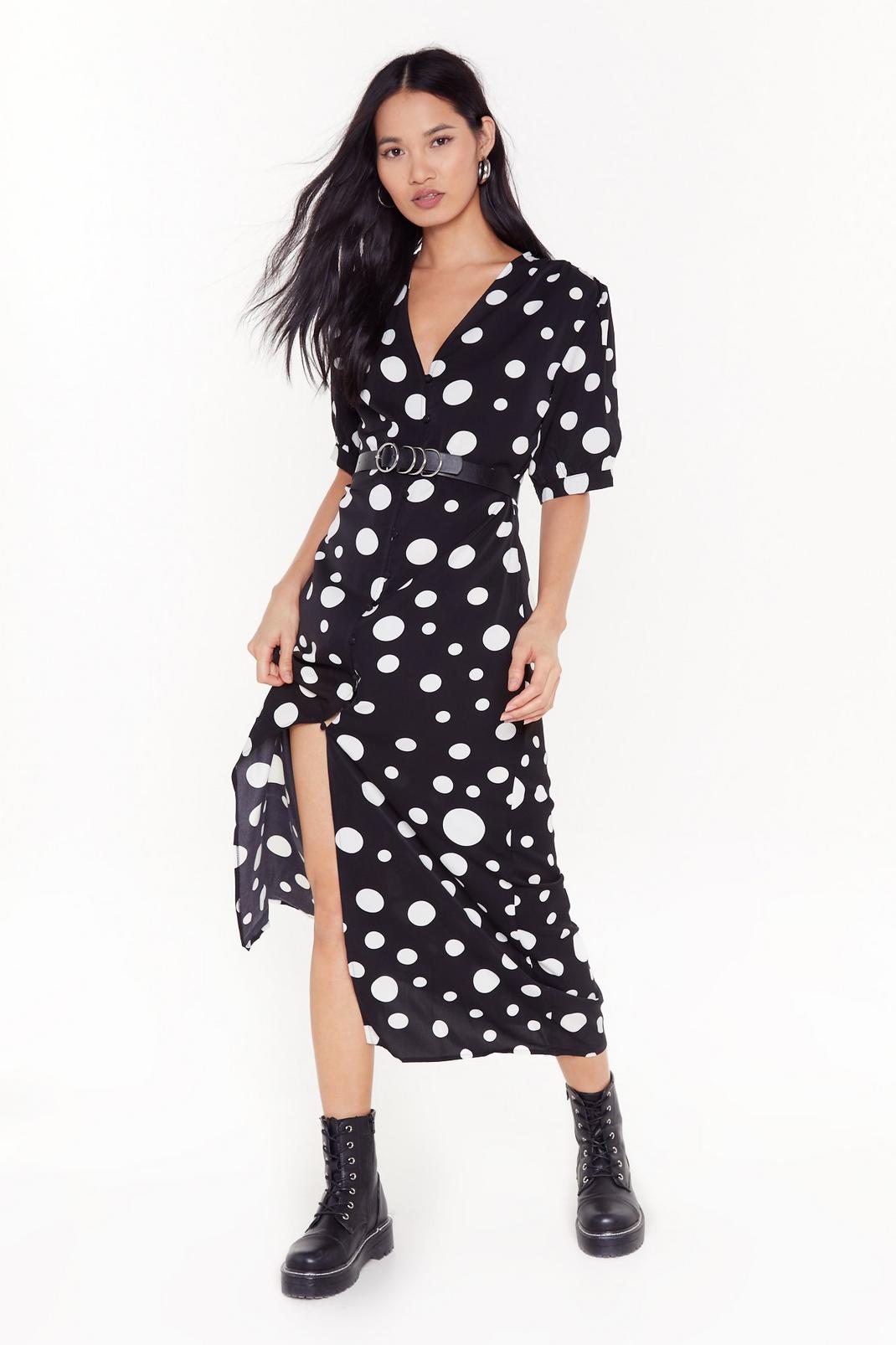 Dot With Me Button-Down Maxi Dress image number 1