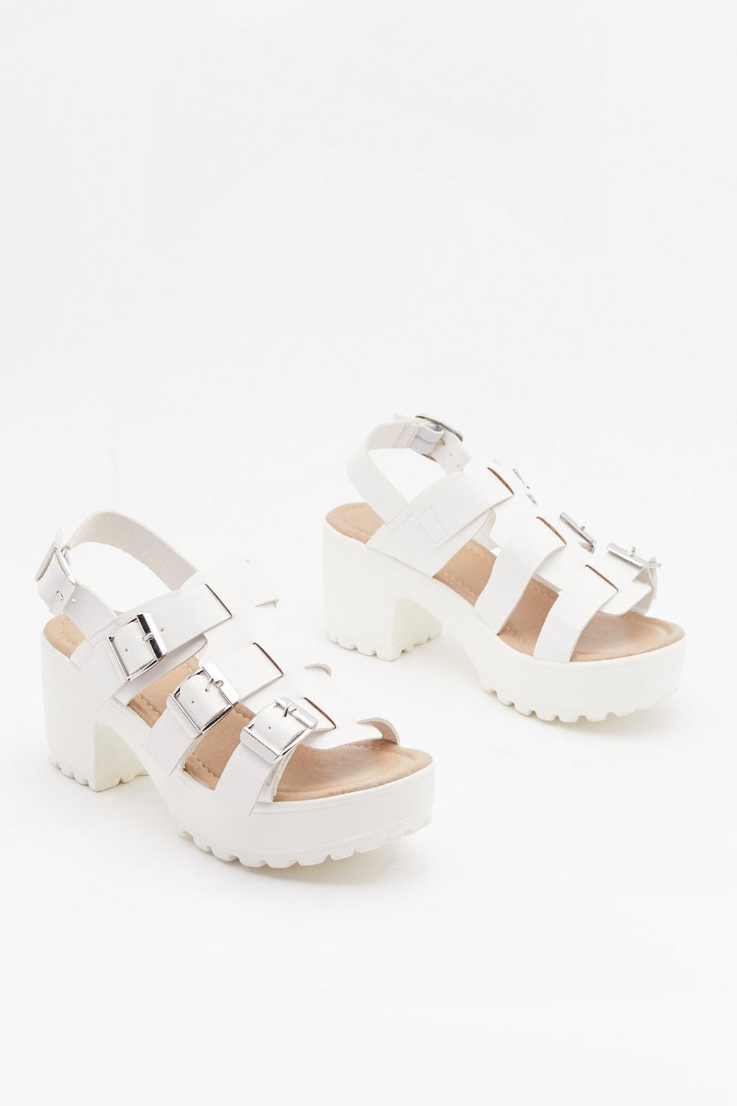We're a Cut-Out Above the Rest Faux Leather Sandals | Nasty Gal