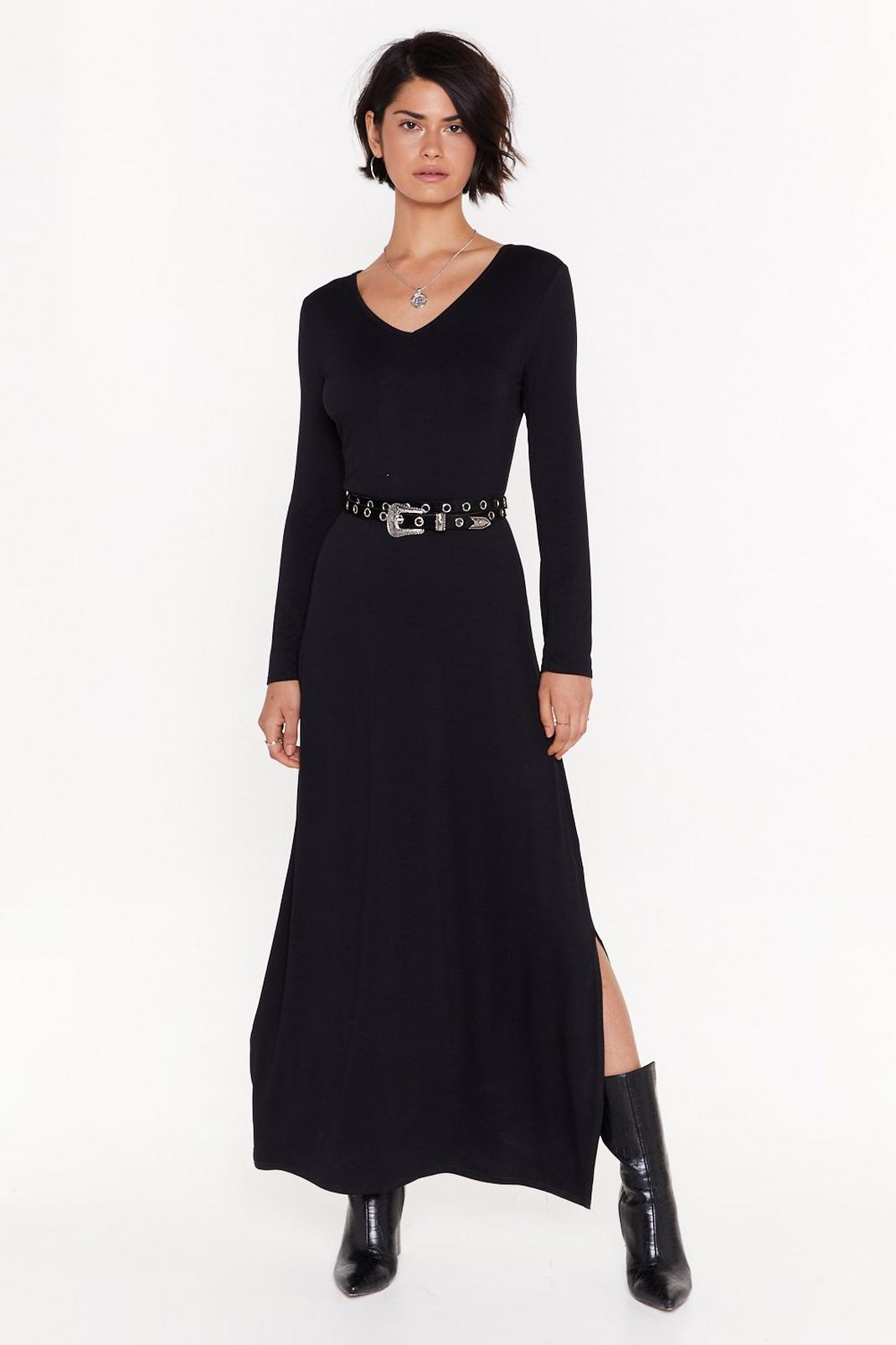 Slit 'Em With the Truth Relaxed Maxi Dress image number 1