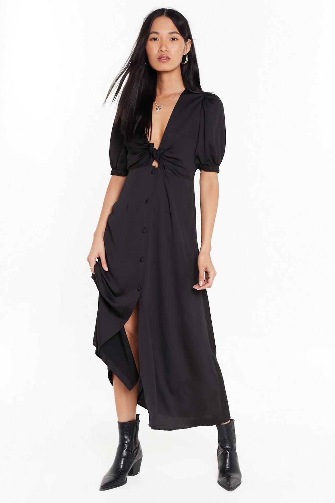 Cut-Out of Bounds Button-Down Midi Dress image number 1