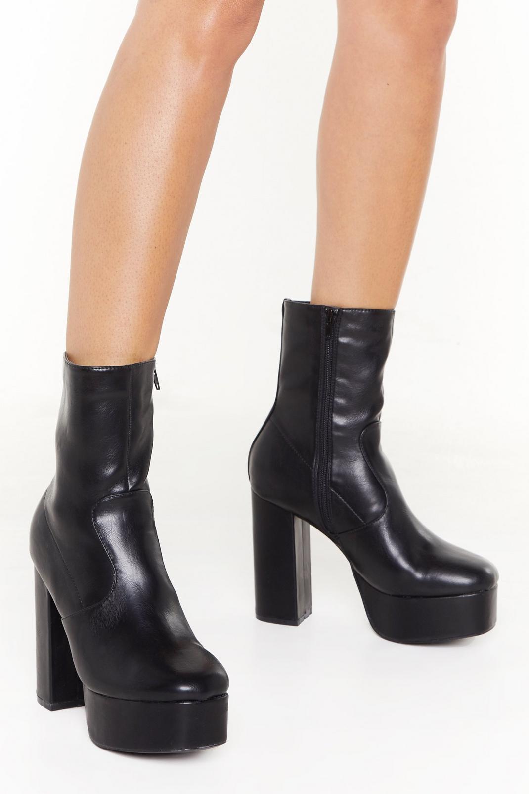 A Walk to Remember Faux Leather Platform Boots image number 1