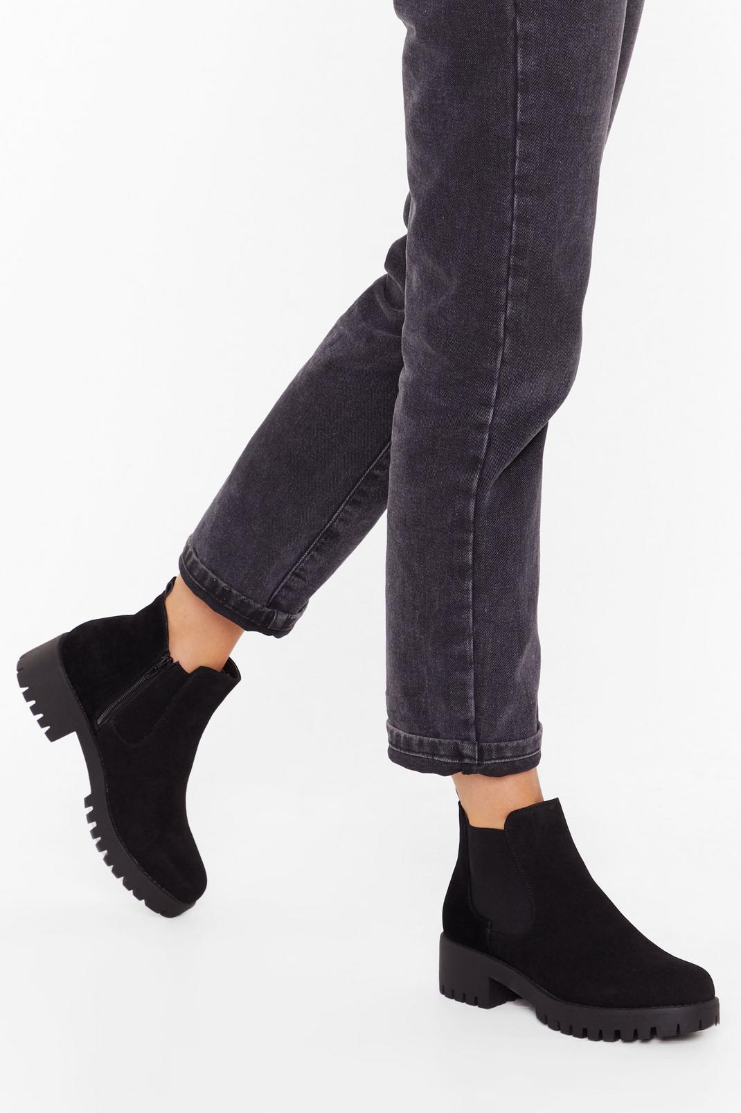 Kicking and Screaming Faux Suede Chelsea Boots image number 1