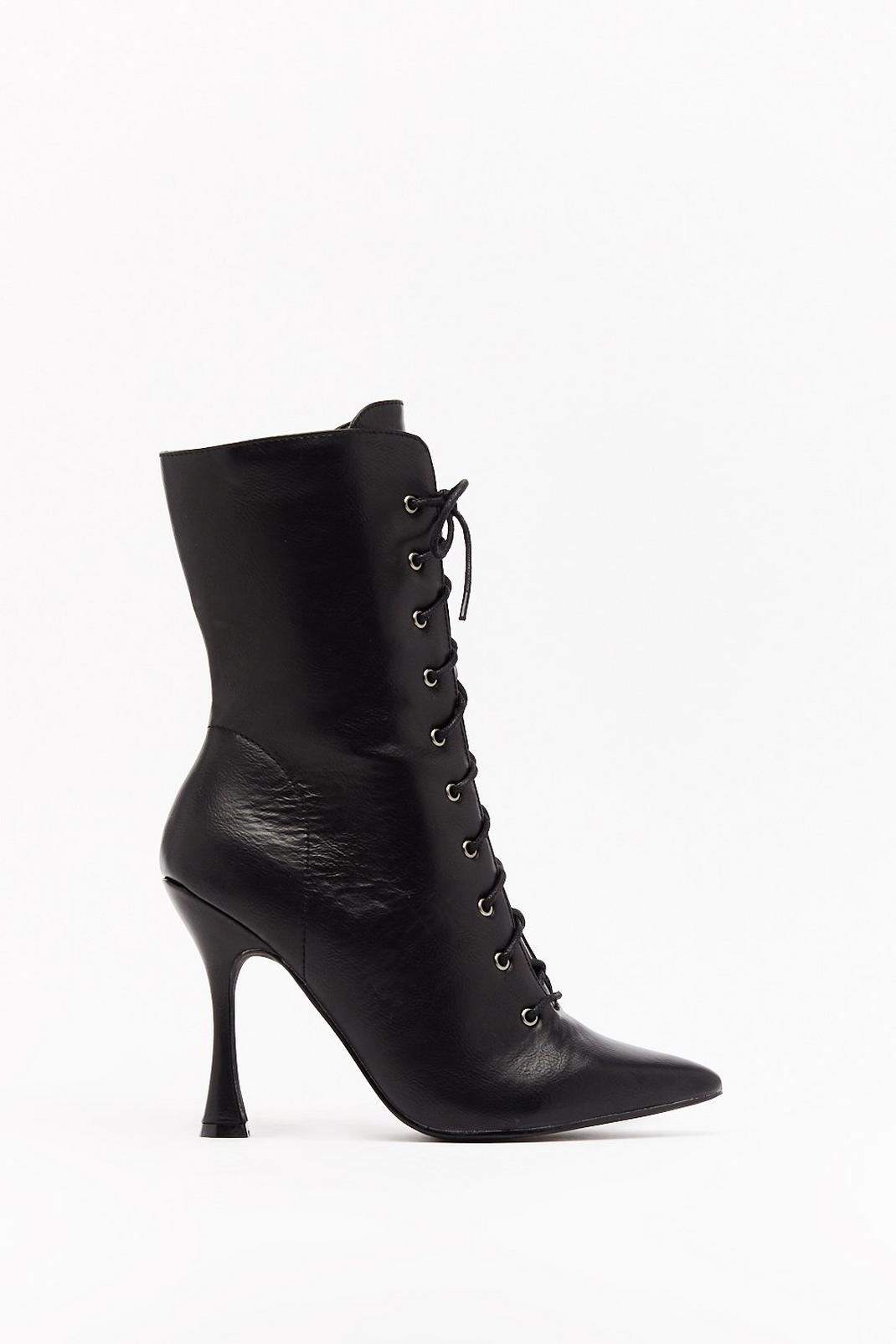 My Point of View Faux Leather Lace-Up Boots image number 1