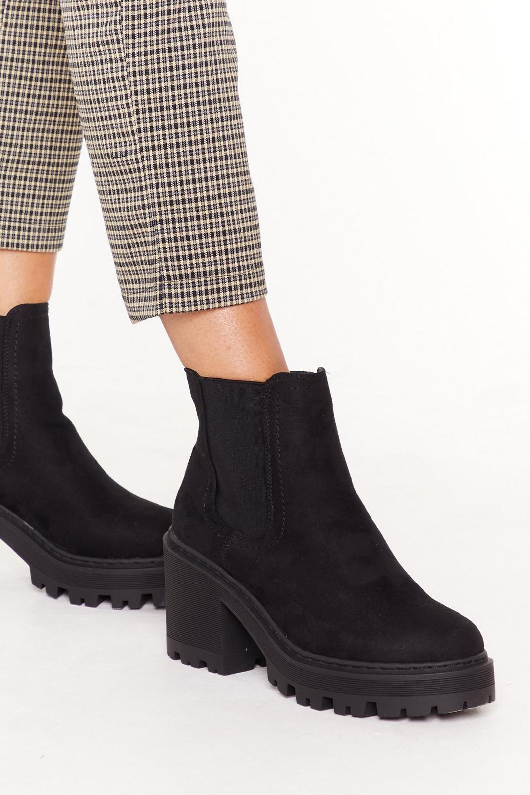 Block Out the Noise Faux Suede Chelsea Boots image number 1