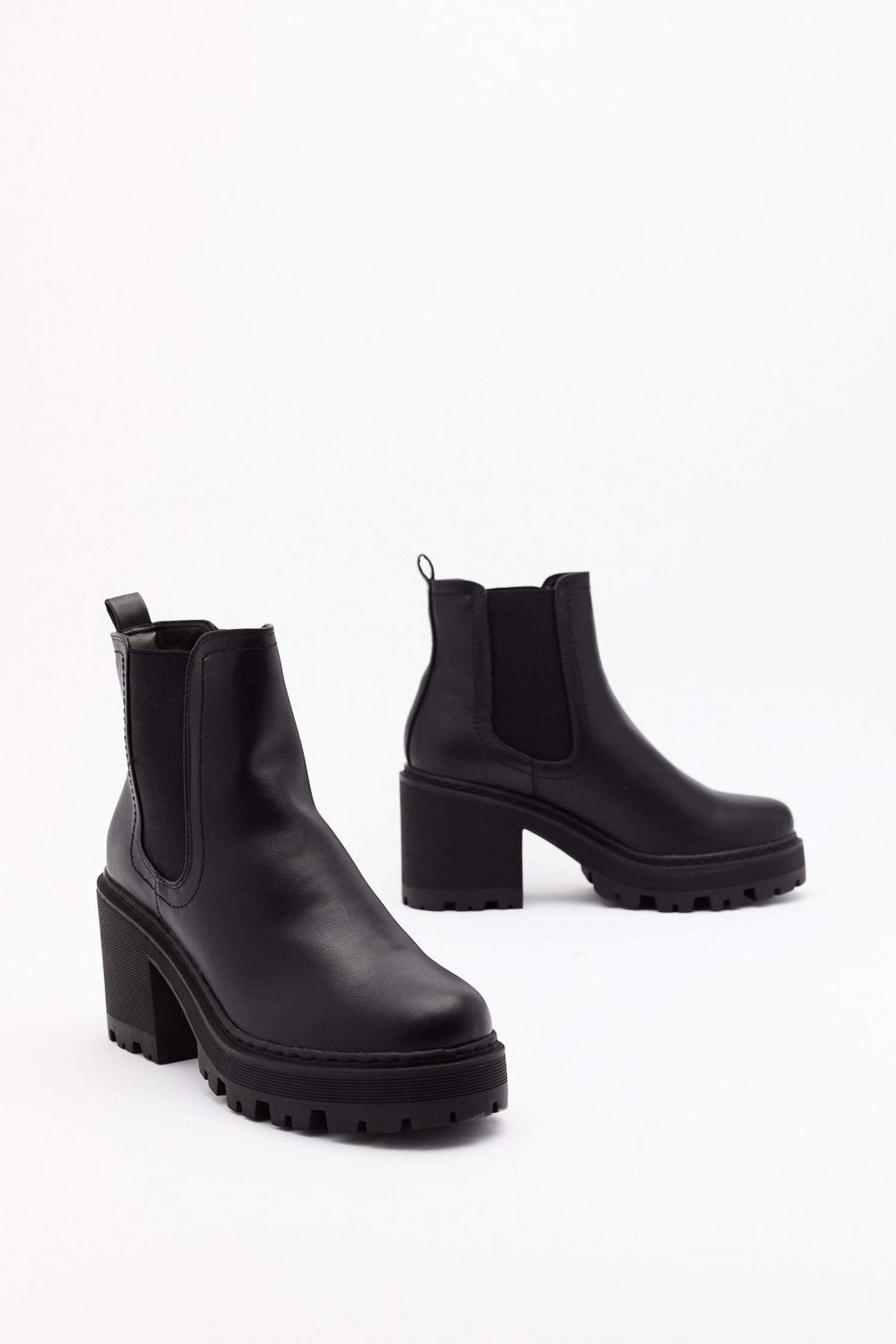 cleated chelsea boot