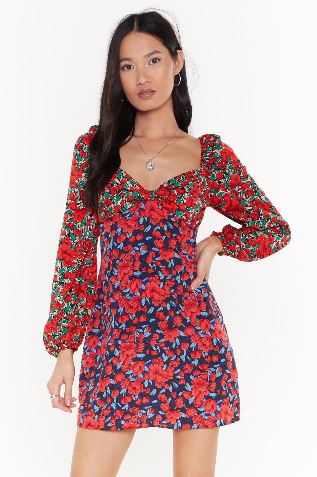 Steal the Show Floral Mini Dress image number 1