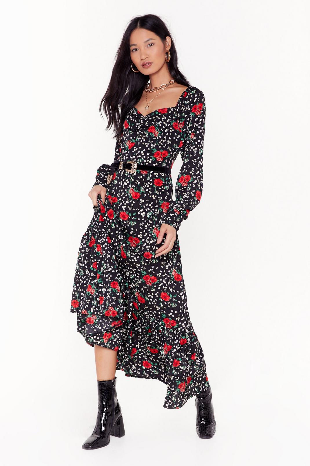 Floral or Nothing Sweetheart Maxi Dress image number 1