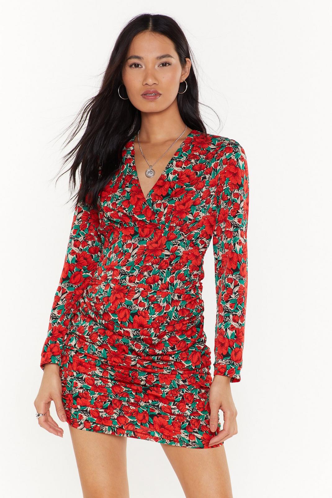 Say It With Roses Floral Mini Dress image number 1