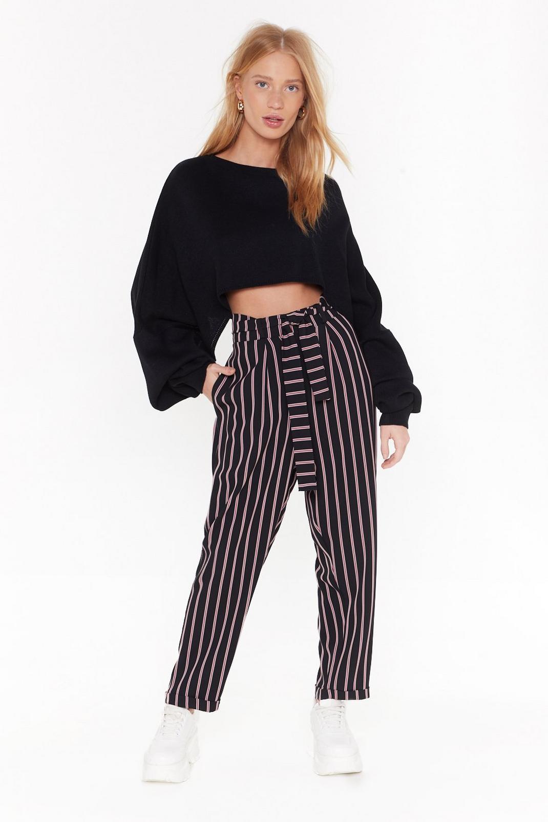 Striping Me Out High-Waisted Pants image number 1