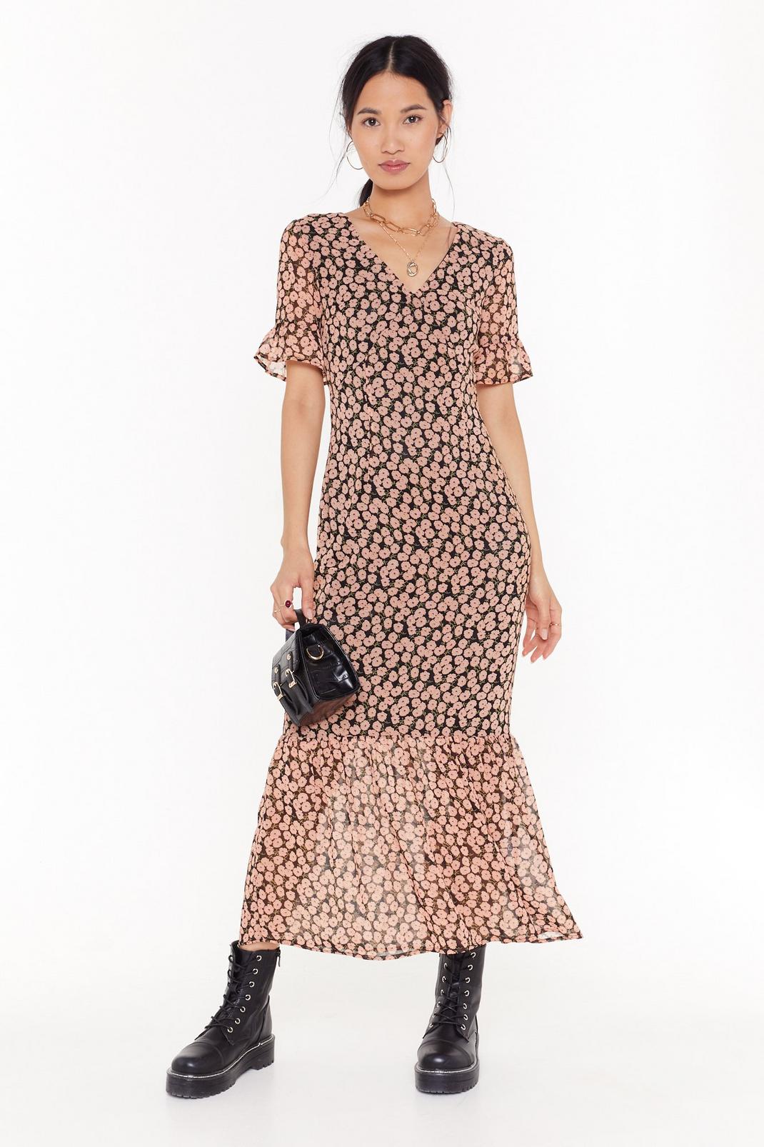Give It a Grow Floral Midi Dress image number 1