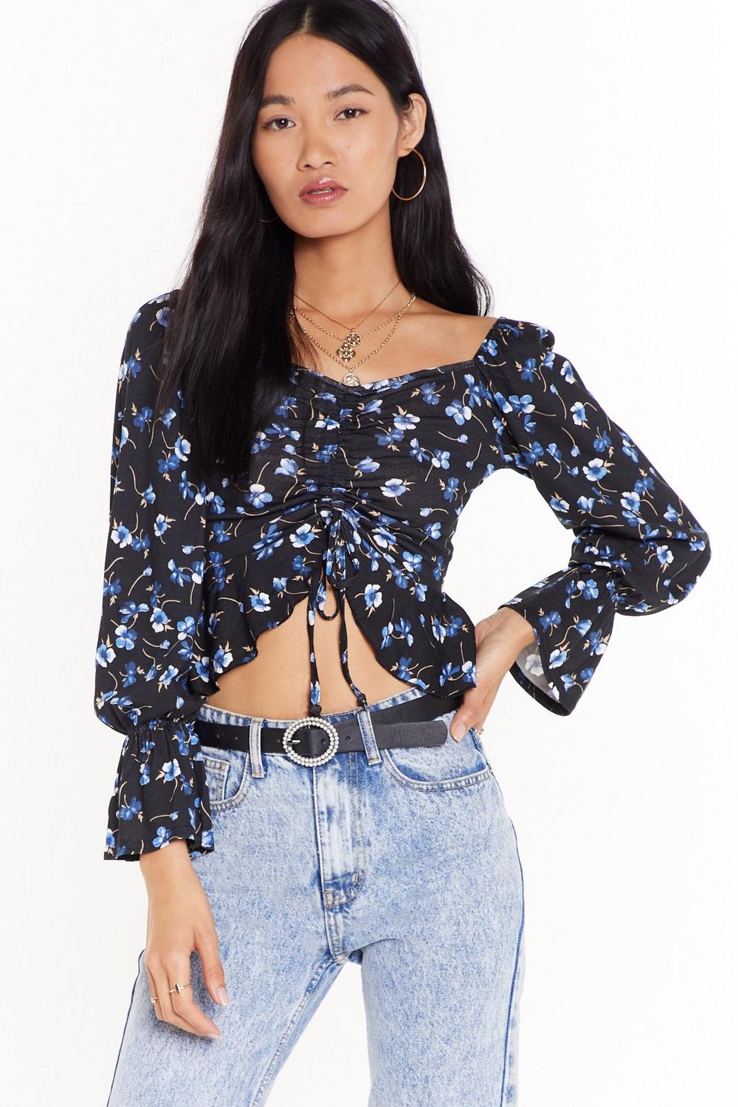 Grow Them How Its Done Floral Crop Top image number 1