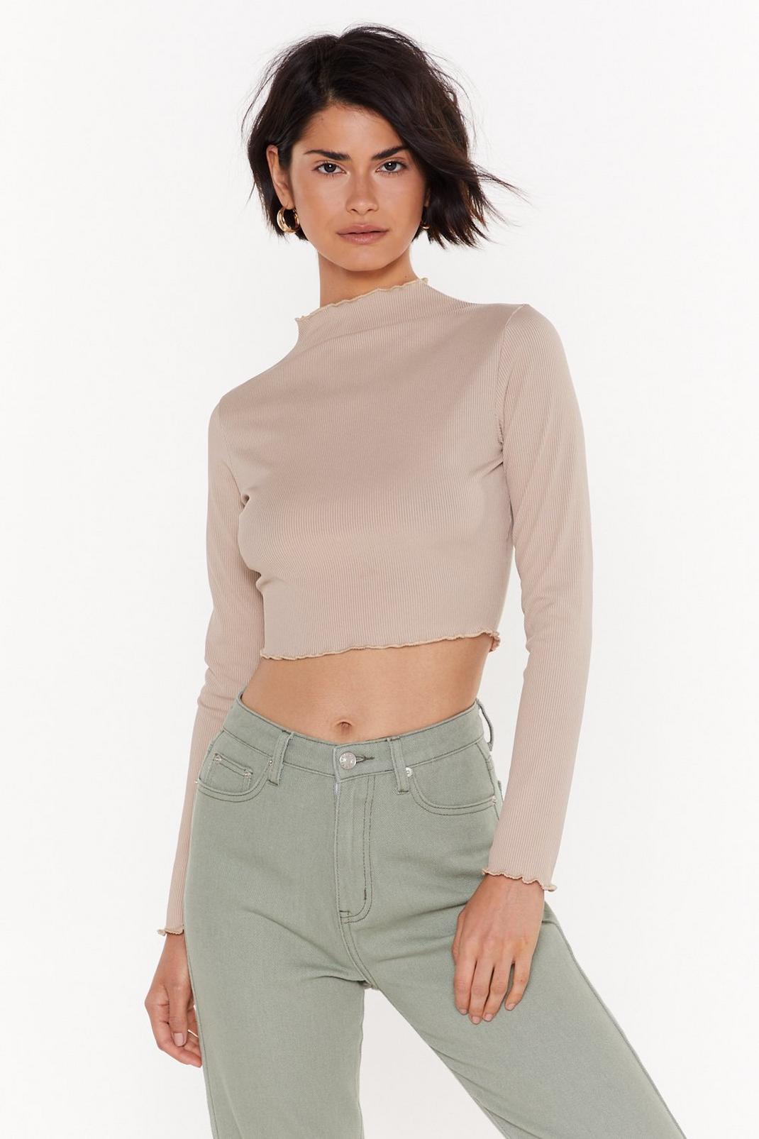 With Edge High Neck Crop Top image number 1