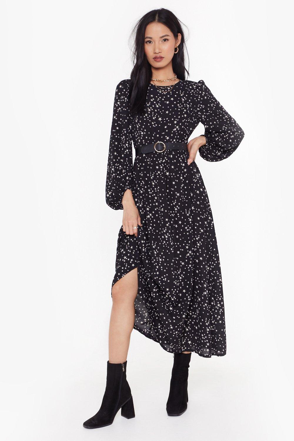 star print maxi dress