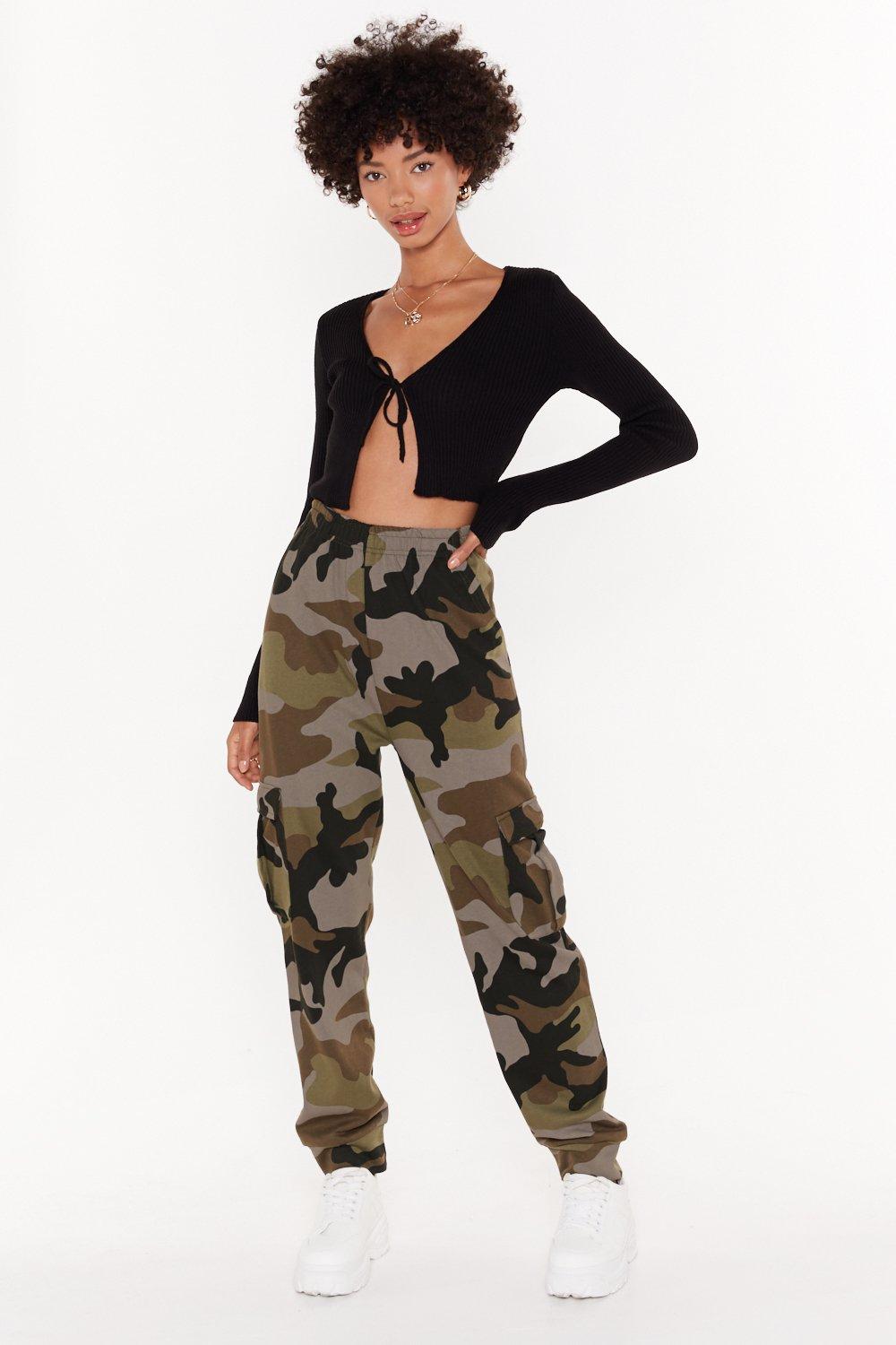 nasty gal camo joggers