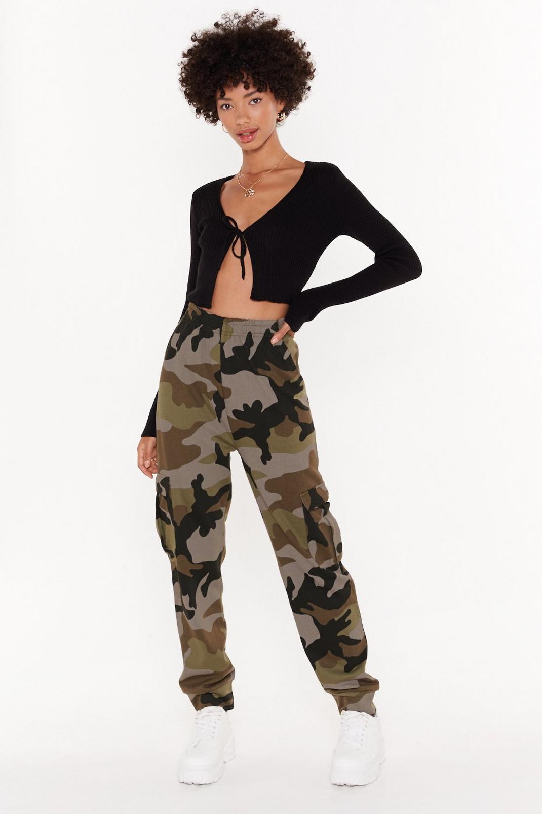 Nowhere to Be Seen Camo Cargo Joggers image number 1