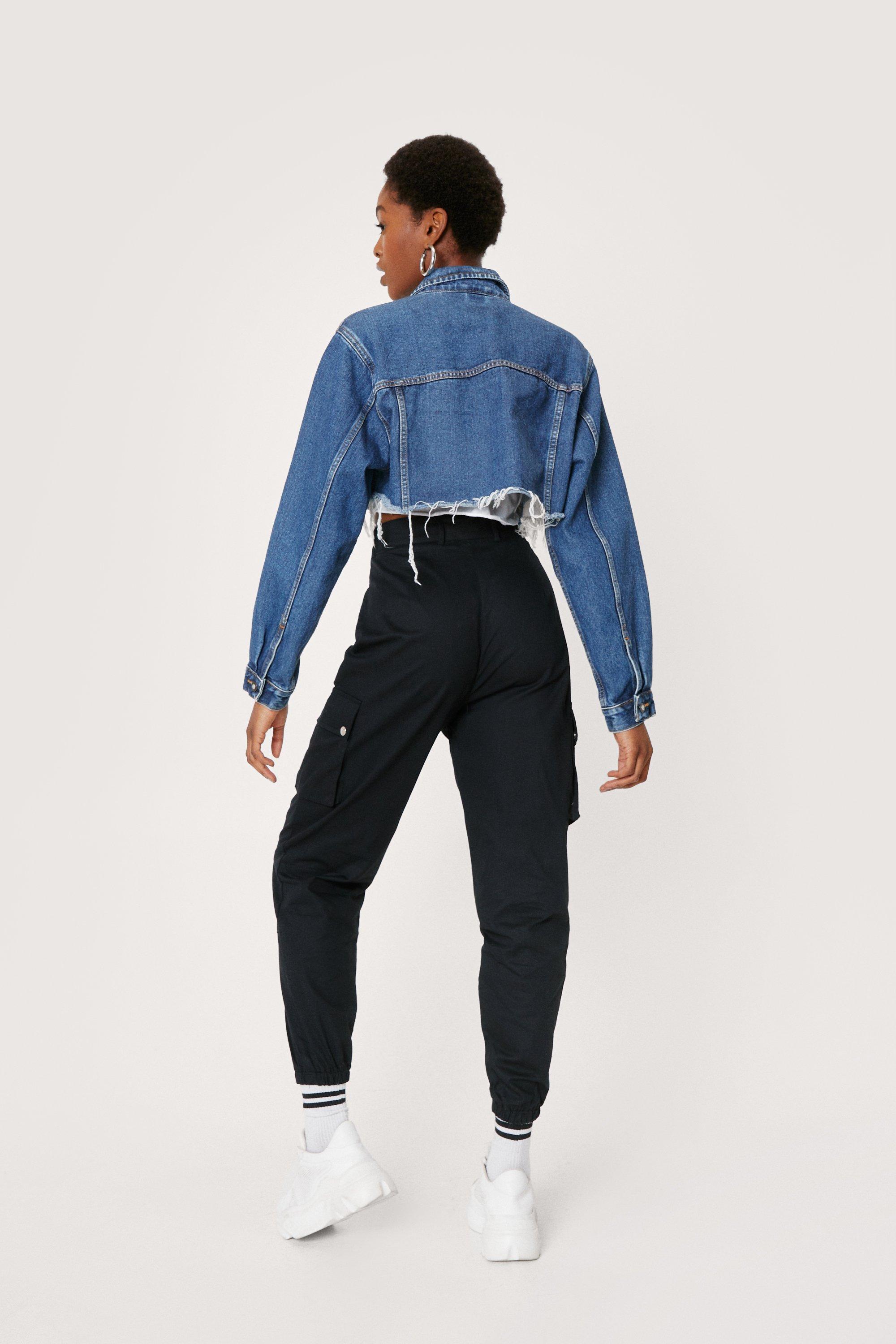 black high waisted utility pants