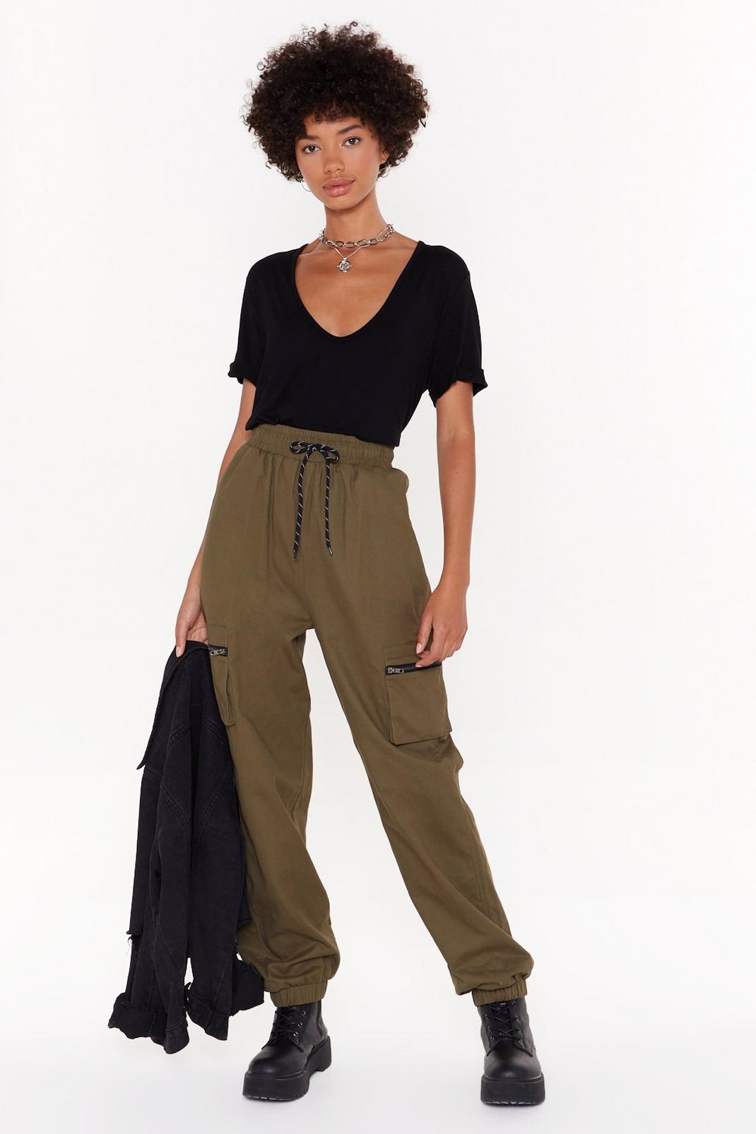 drawstring cargo pants womens