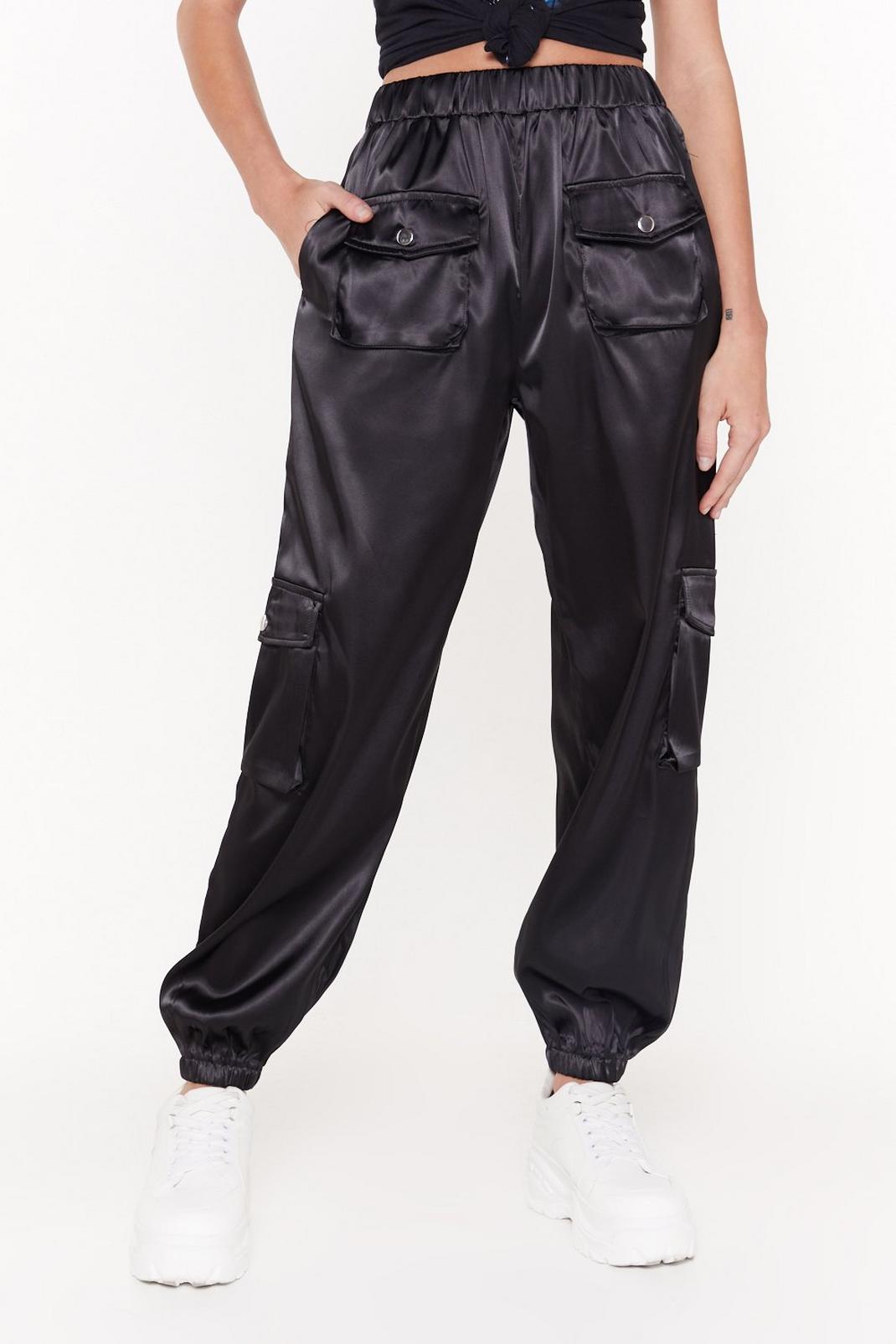 cargo satin pants