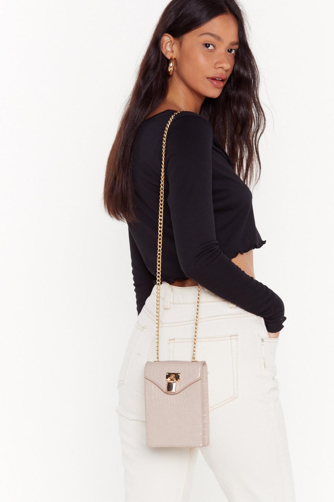 WANT Love on Croc Faux Leather Crossbody Bag image number 1