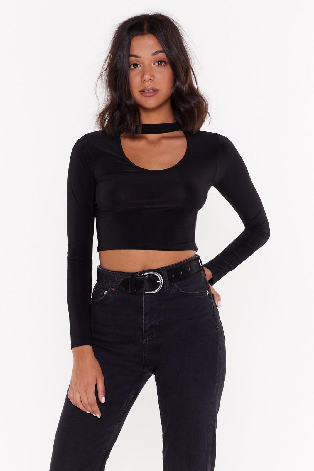 Party Like It's '99 Slinky Choker Crop Top image number 1