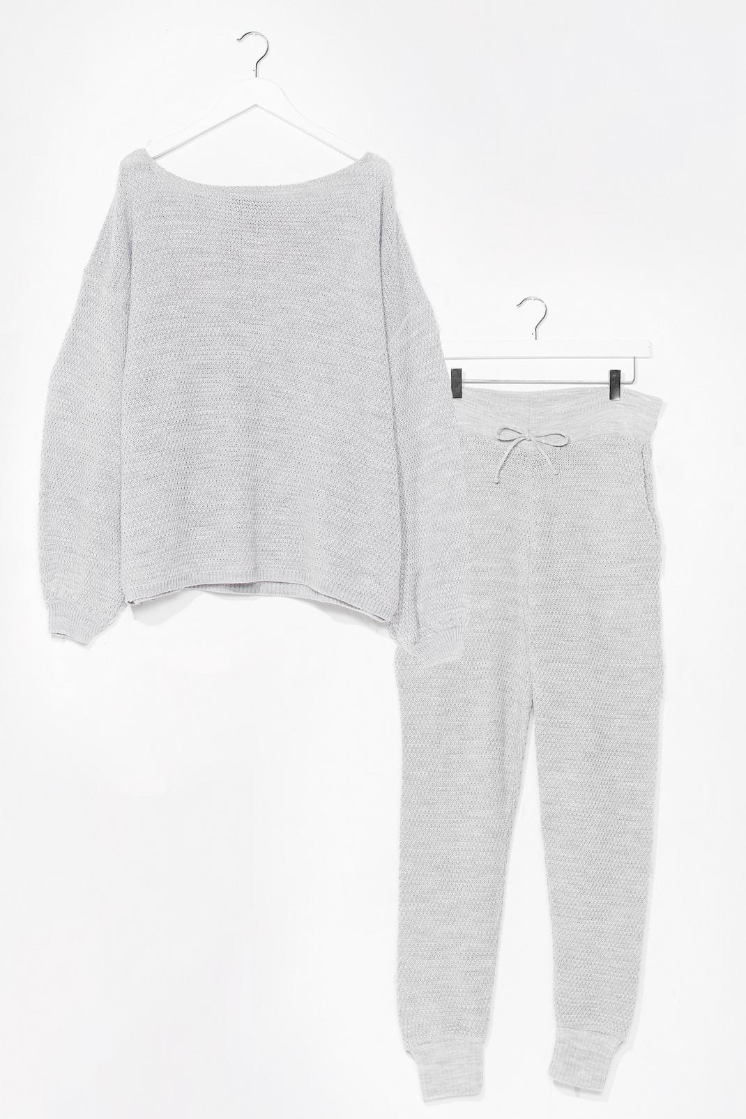 Knit Happens Balloon Sleeve Jumper and Joggers Set image number 1