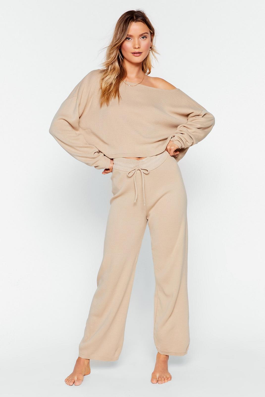 Slow Down Sweater And Jogger Lounge Set | Nasty Gal