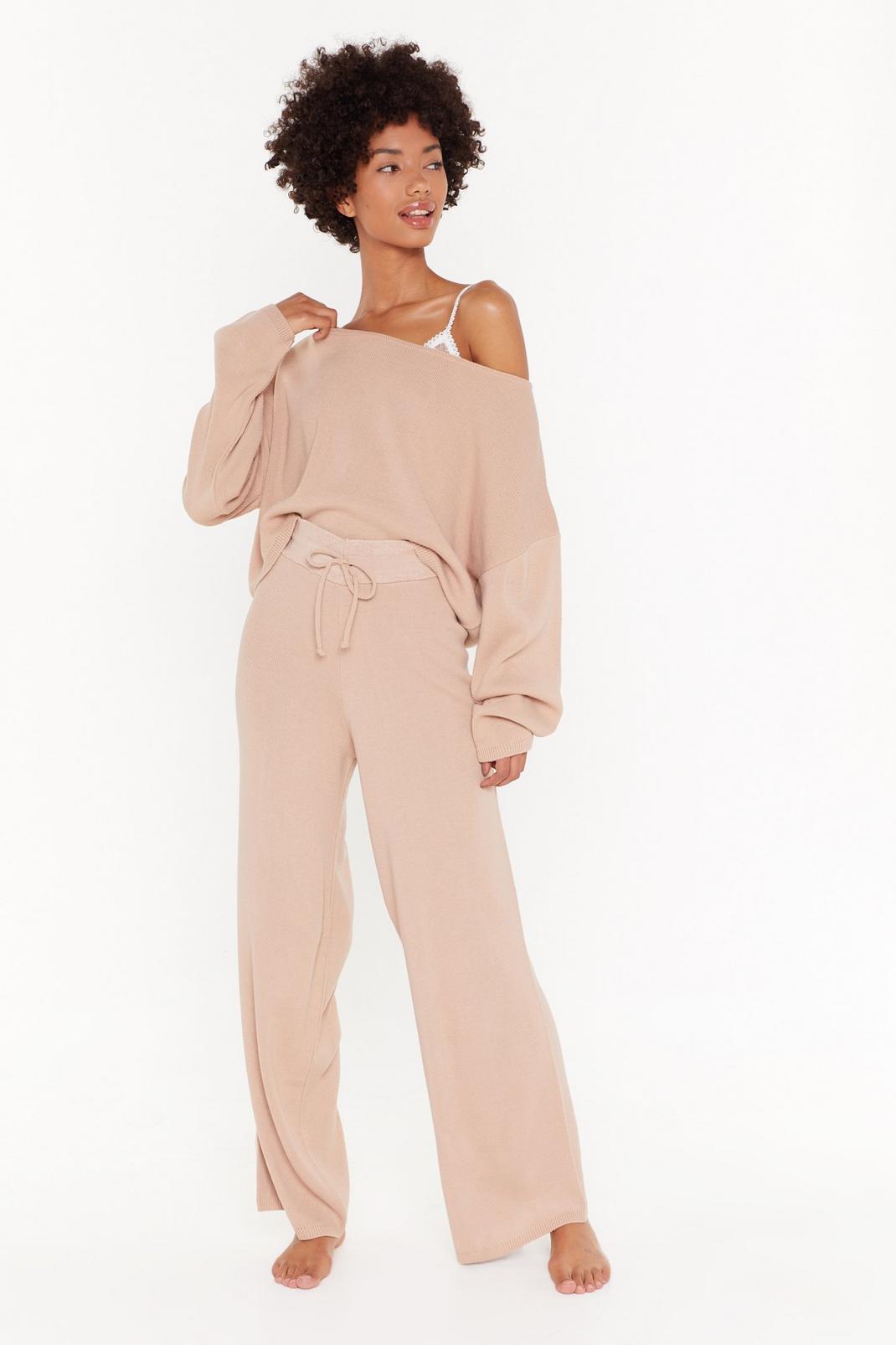 Sleep It Off Sweater and Wide-leg Pants Lounge Set image number 1