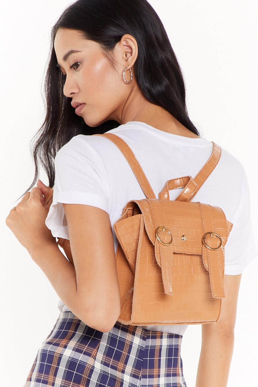 WANT Around the Croc Faux Leather Backpack image number 1