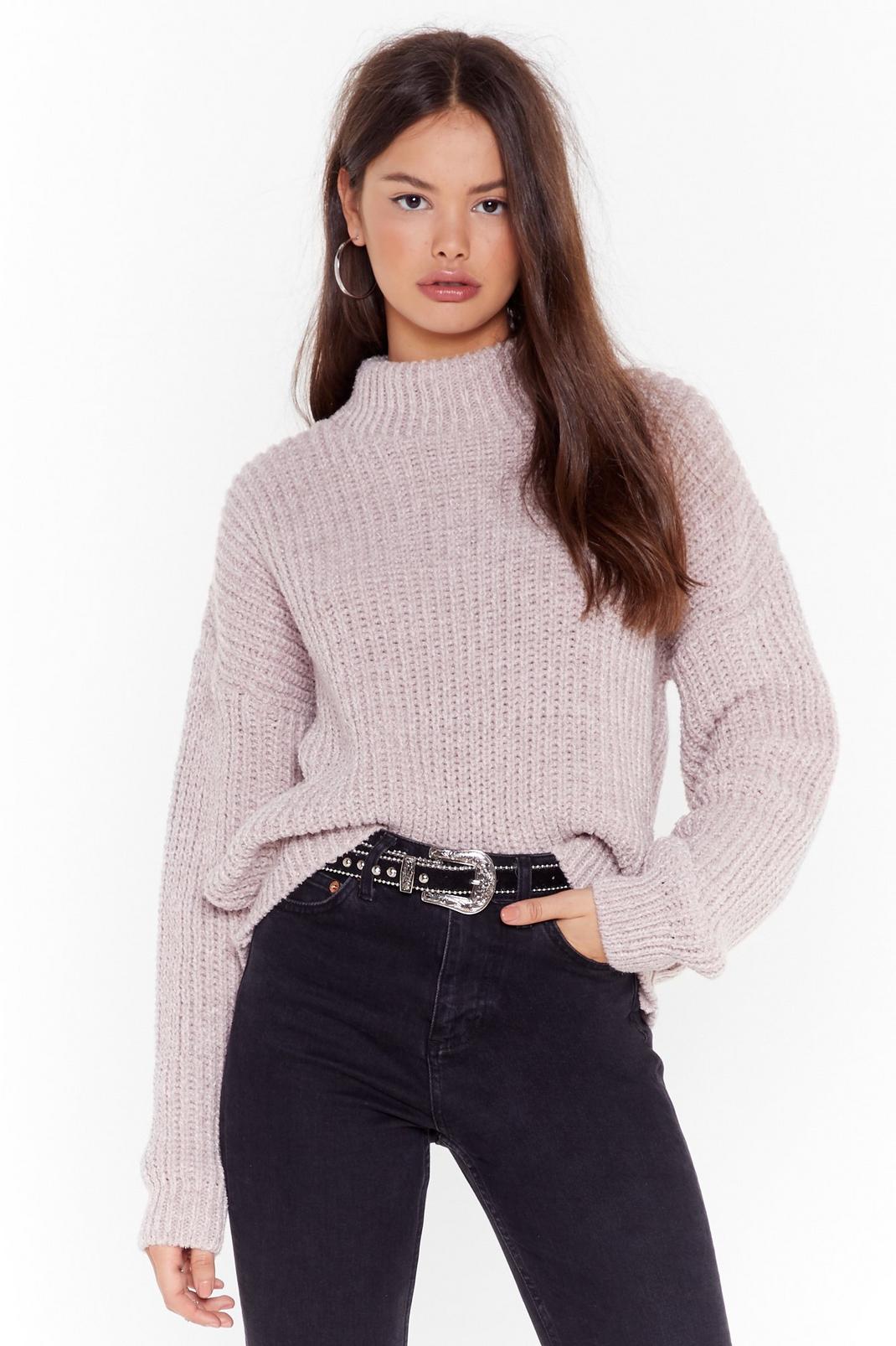 Ain't No Doubt About Knit High Neck Jumper image number 1