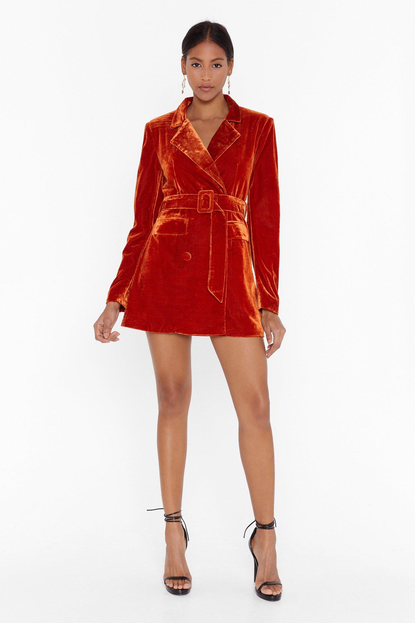 Velvet blazer outlet dress