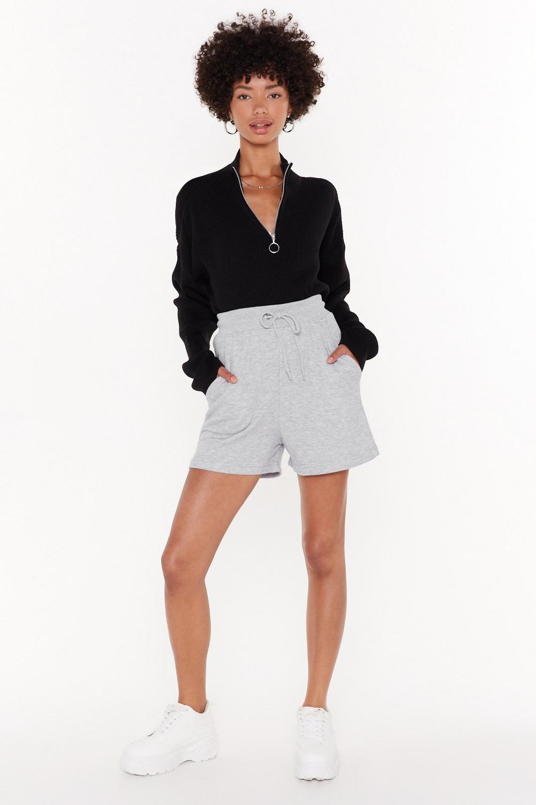 Short de jogging à taille haute Relax baby, Grey marl image number 1