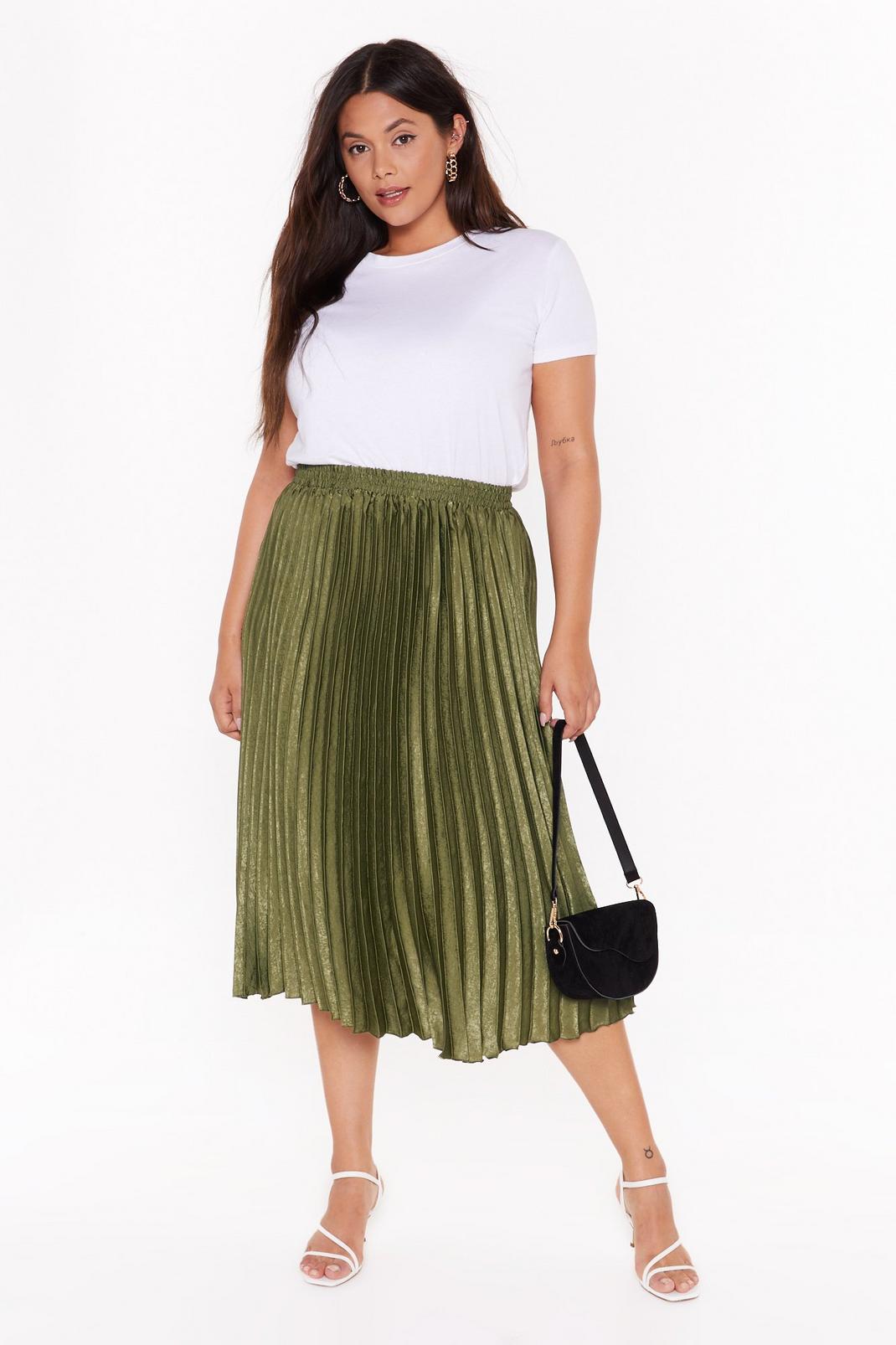 The Pleat of the Moment Plus Midi Skirt image number 1