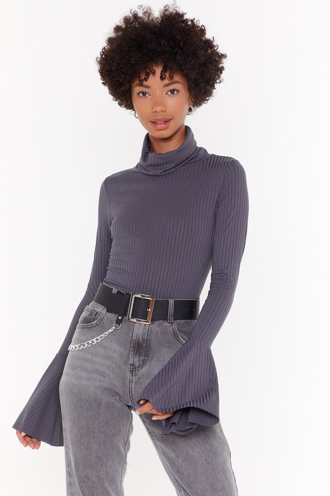 Flare's Nothin' Holdin Me Back Ribbed Sweater image number 1