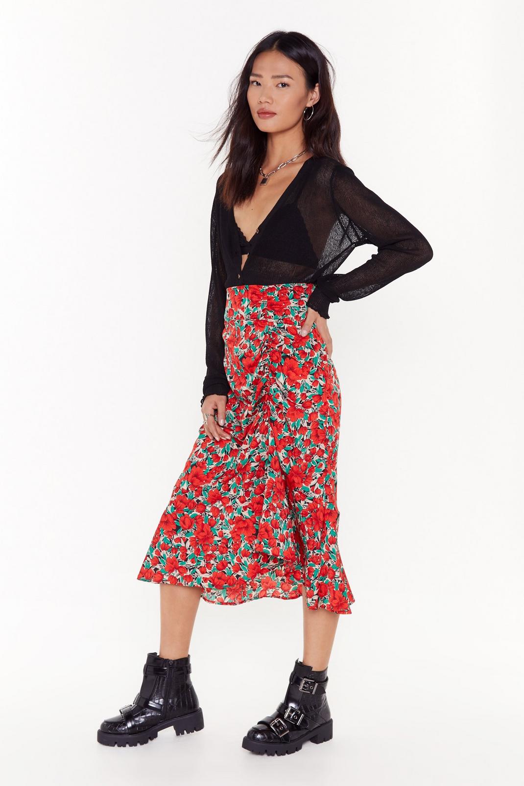 Our Season Floral Midi Skirt image number 1