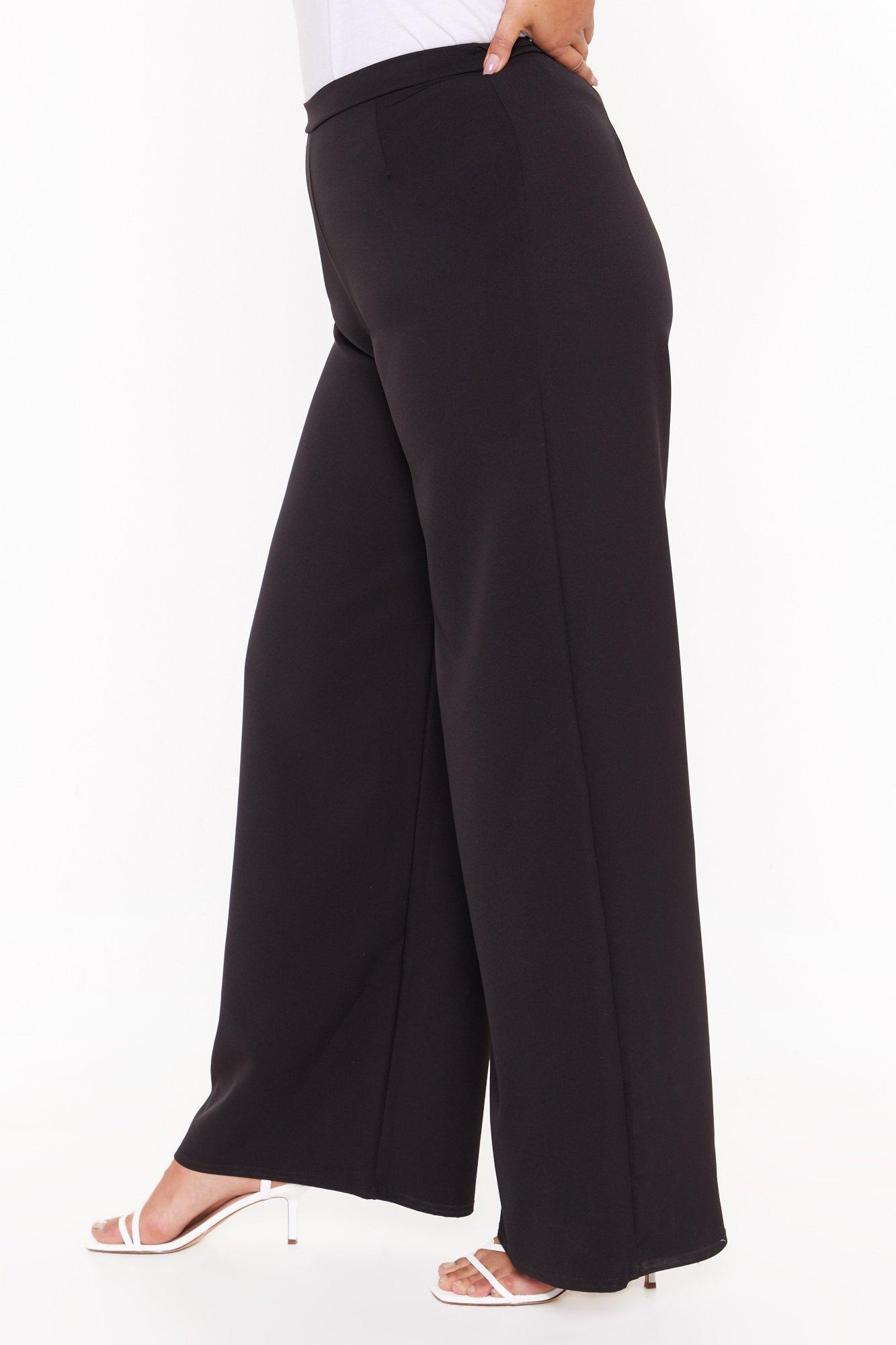 Plus Size Premium Twill Super Wide Leg Pants