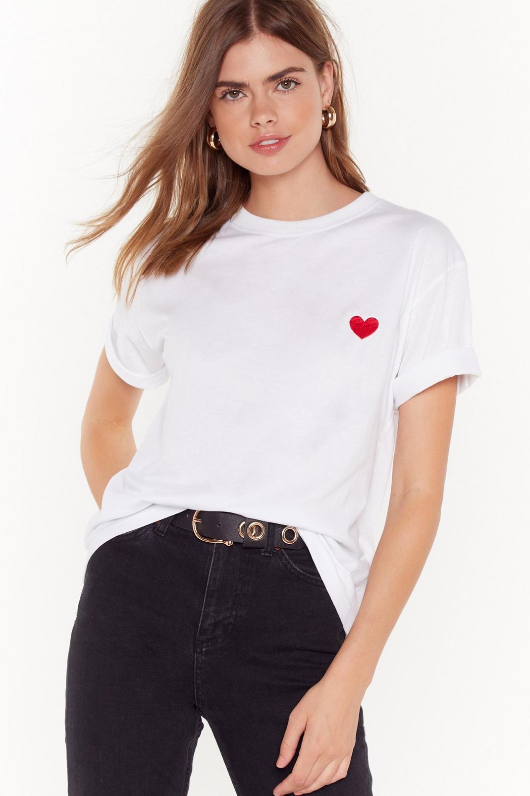 Key to My Heart Embroidered Tee image number 1