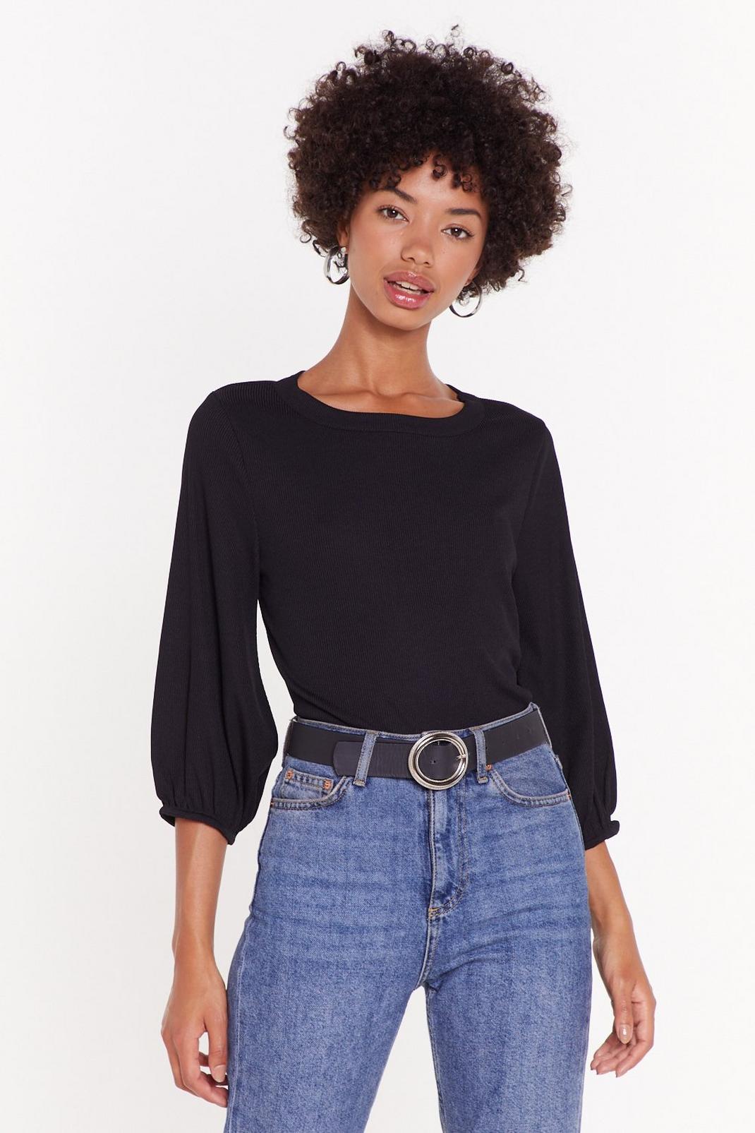Rib Oversized Slouch Top image number 1