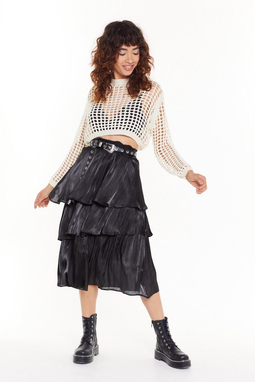 Come Over Tier Midi Skirt image number 1