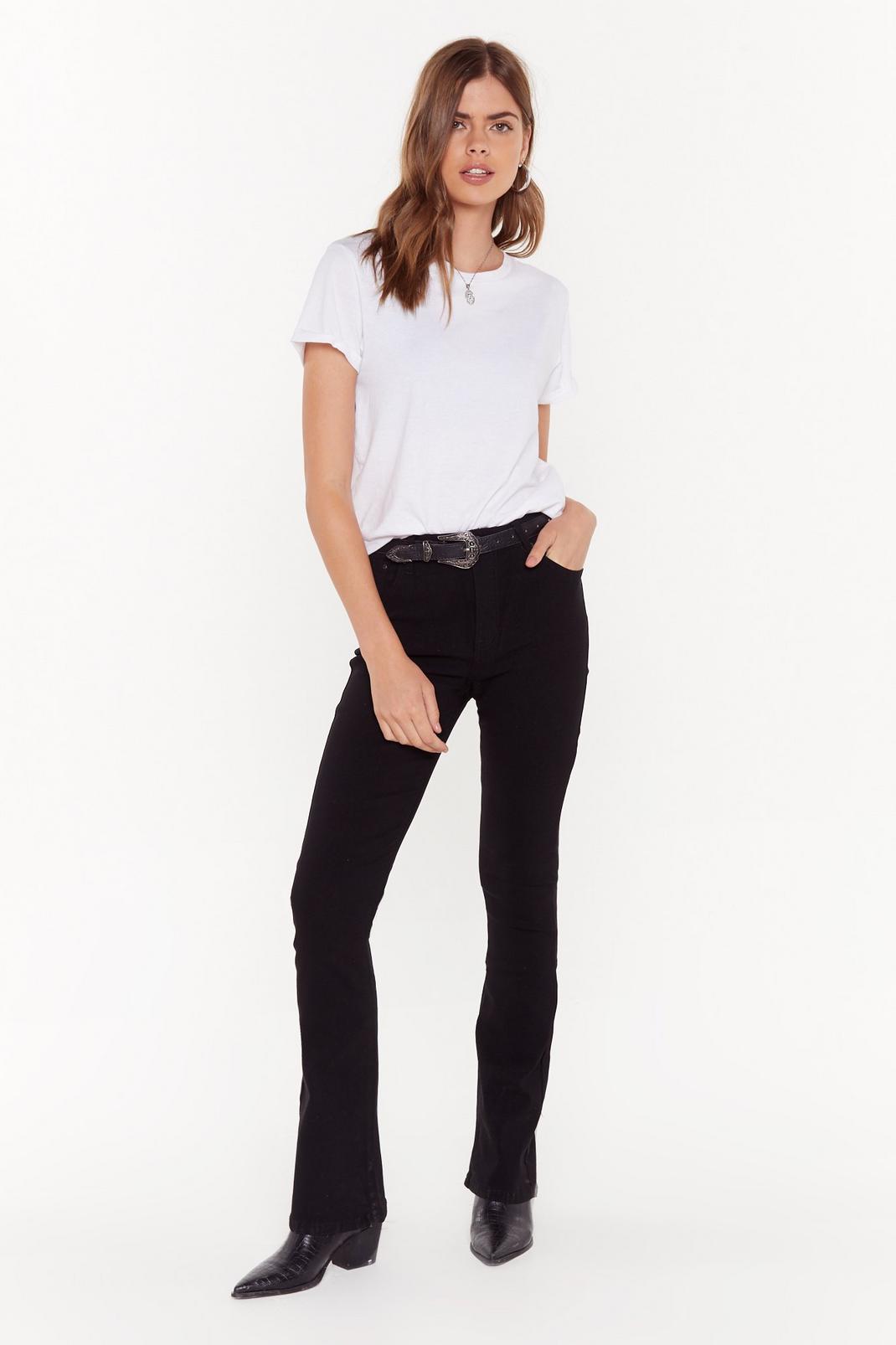 Donna High-Waisted Flare Jeans image number 1