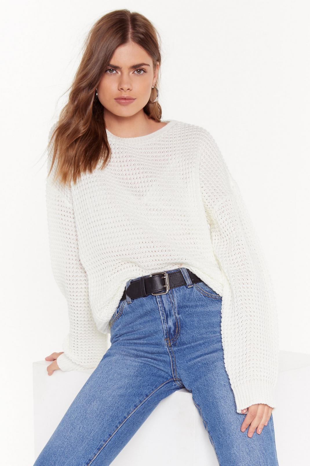 Your Crew Your Chance Relaxed Knit Sweater image number 1