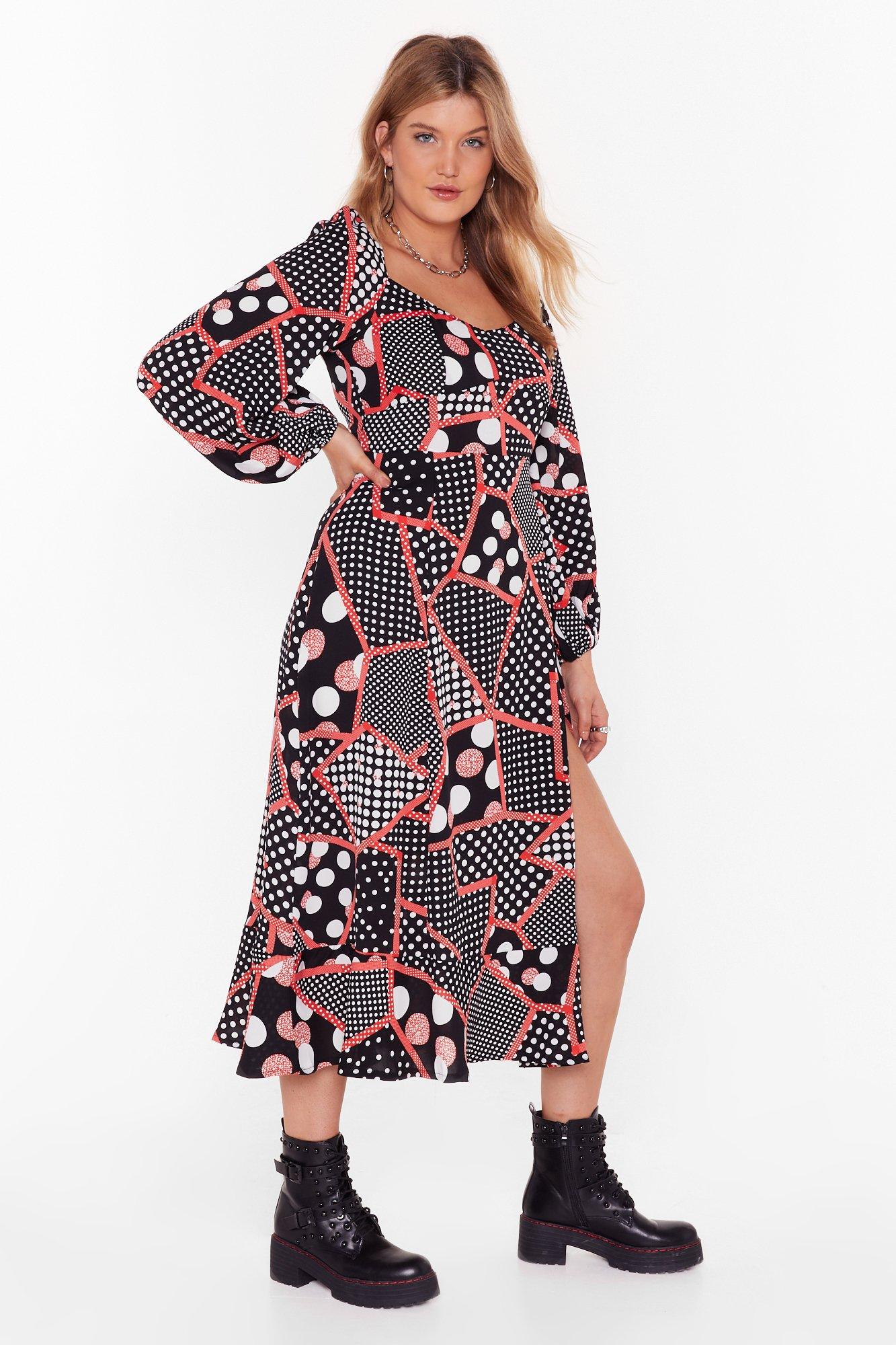 Get Your Mix Plus Polka Dot Dress | Nasty Gal