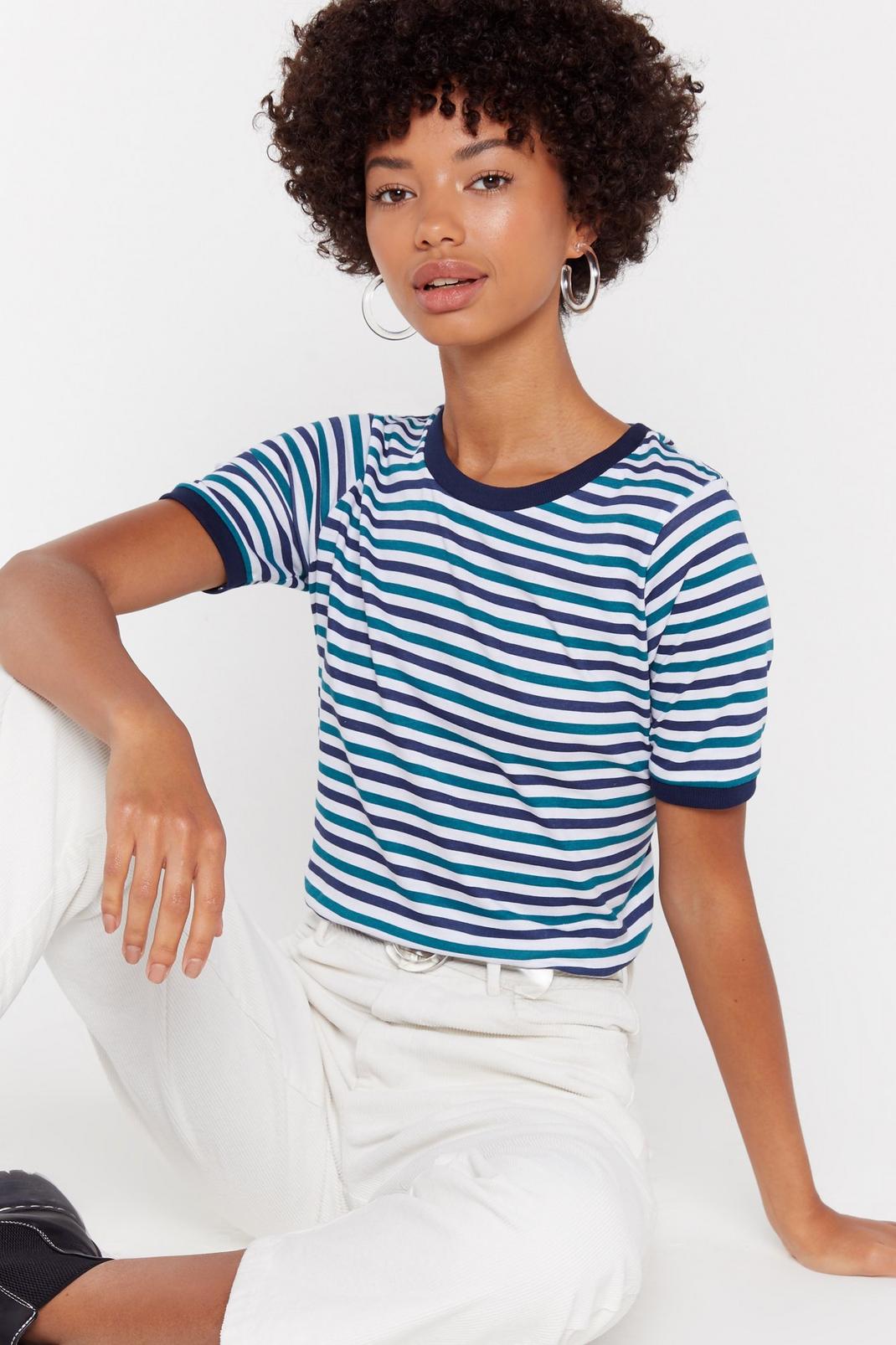 Stripe My Fire Ringer Striped Tee image number 1
