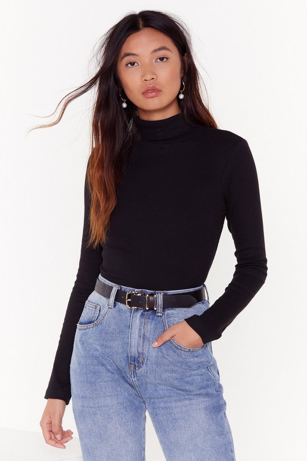 All Time High Ribbed Turtleneck Top image number 1
